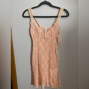 Elegant Lace Slip in Blush